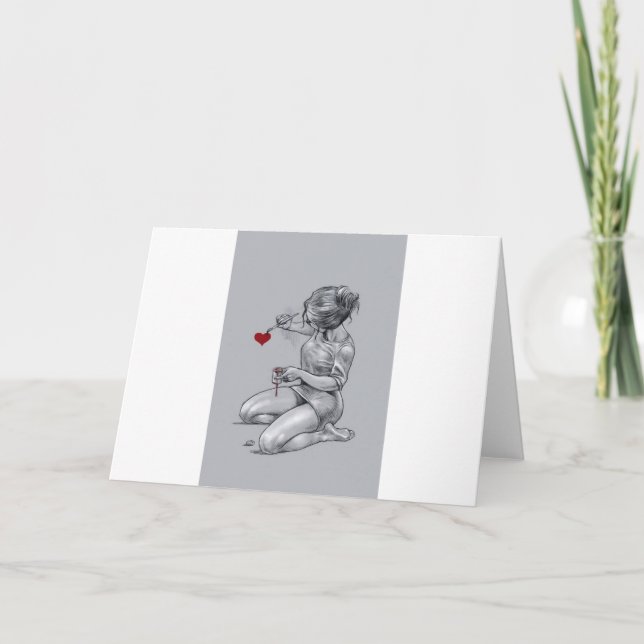 Cartão Amor da pintura (Frente)