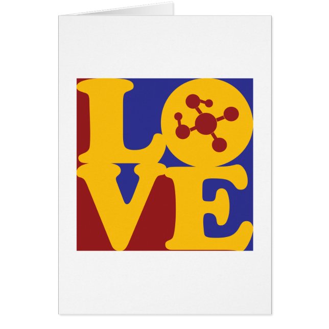 Cartão Amor da química do polímero (Frente)