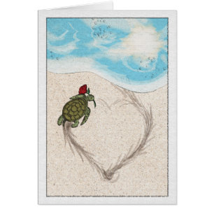 Cartão Amor da tartaruga