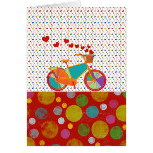 Cartão amor de bicicleta