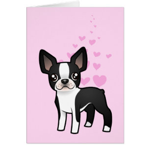 Cartão Amor de Boston Terrier