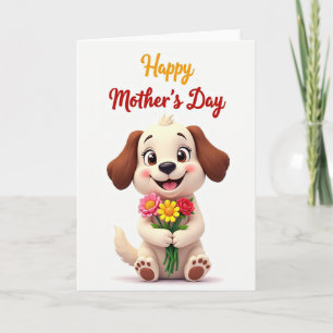Cartão Amor de Cachorrinho Chevron