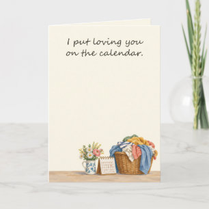 Cartão Amor de Calendário Compartilhado Divertido