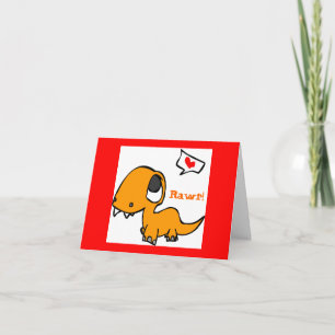 Cartão amor de dinossauro