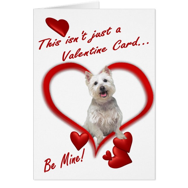 Cartão Amor de filhote de cachorro em um envelope - (Frente)