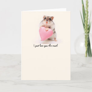 Cartão amor de hamster