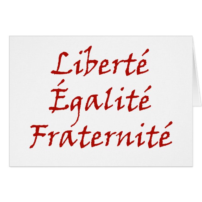 Cartão Amor de Les Misérables: Liberté, Égalité, (Frente Horizontal)