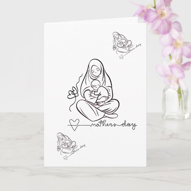 Cartão Amor de Mãe Design Bonito (Orquídea)