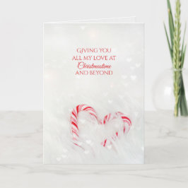 Cartão Amor de Natal coração doce