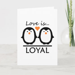 Cartão Amor de Pinguim