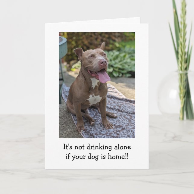 Cartão Amor de Pitbull Pensando em Você (Frente)