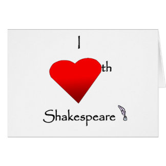 Cartão Amor de Shakespeare