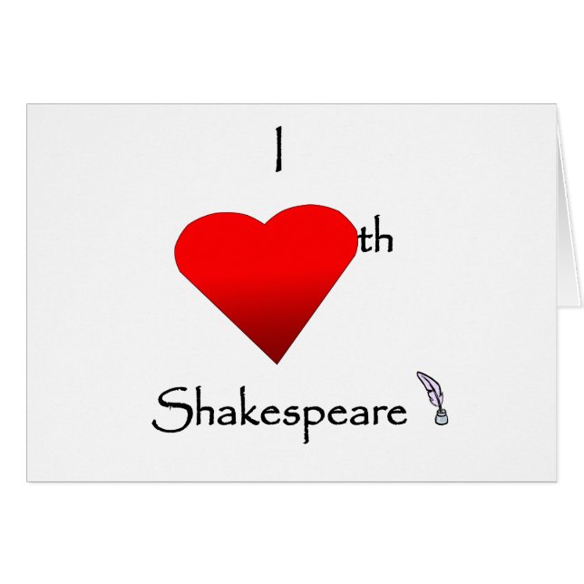 Cartão Amor de Shakespeare (Frente Horizontal)