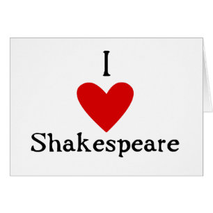 Cartão Amor de Shakespeare