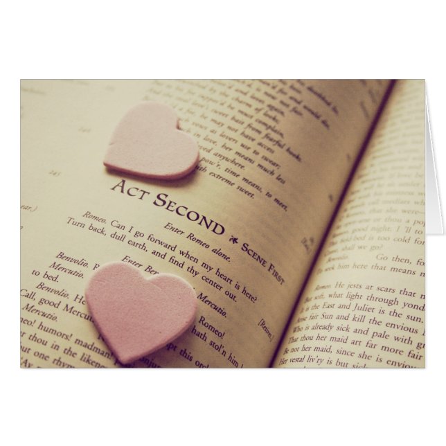 Cartão amor de shakespeare (Frente Horizontal)