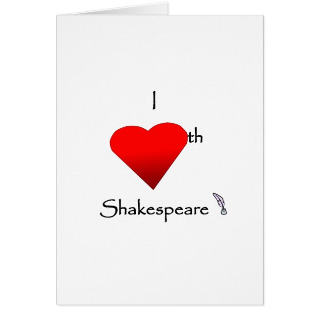 Cartão Amor de Shakespeare (Frente)