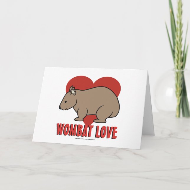 Cartão Amor de Wombat (Frente)