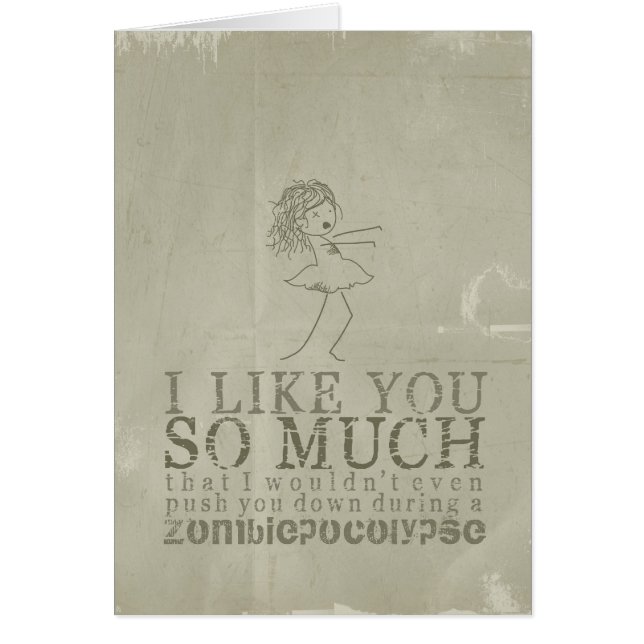 Cartão Amor de Zombiepocolopyse (Frente)