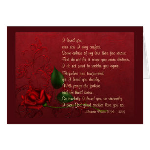 Cartão Amor desvanecido