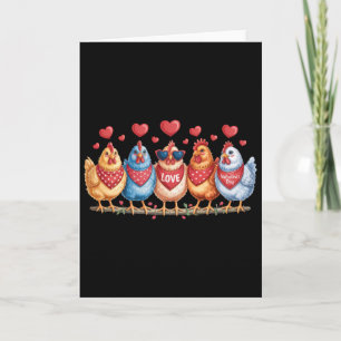 Cartão Amor Dia dos Namorados Galinhas Amantes de Aves Ro