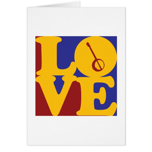 Cartão Amor do banjo (Frente)