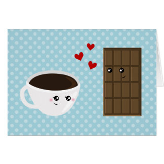Cartão Amor do café & do chocolate