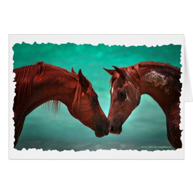 Cartão Amor do cavalo (Frente Horizontal)