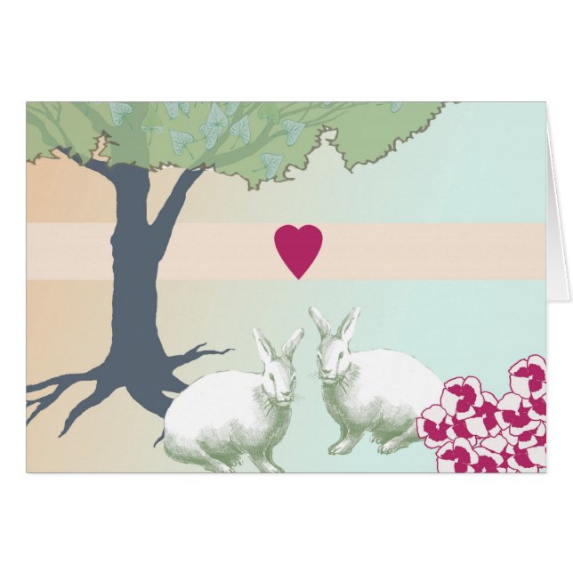 Cartão Amor do coelho de Lotta (Frente Horizontal)