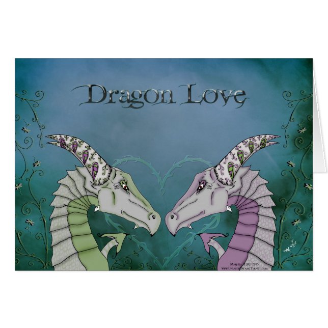 Cartão Amor do dragão (Frente Horizontal)