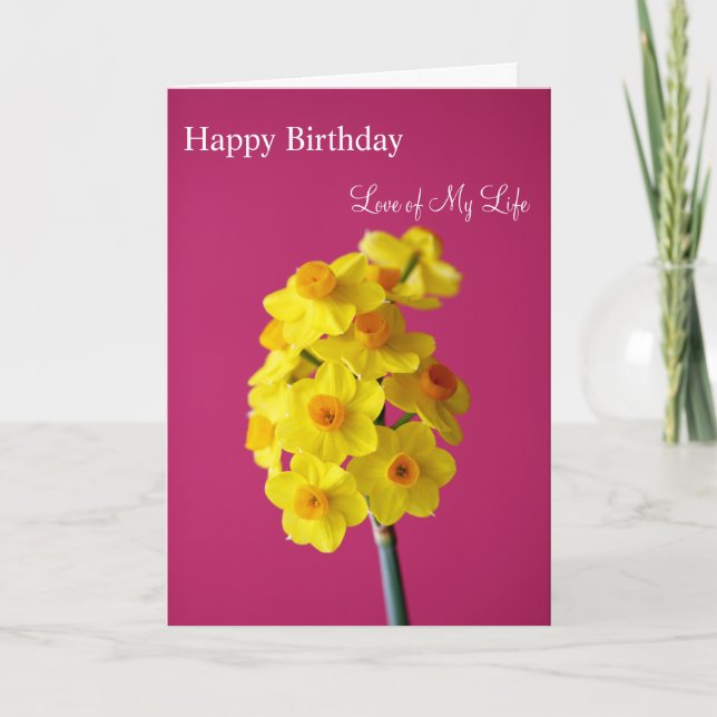 Cartão Amor do feliz aniversario de minha vida (Frente)