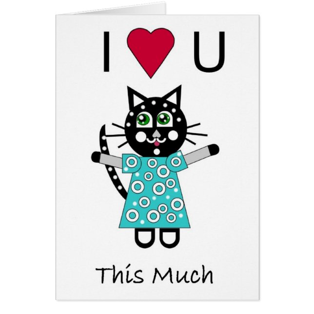 Cartão Amor do gatinho (Frente)