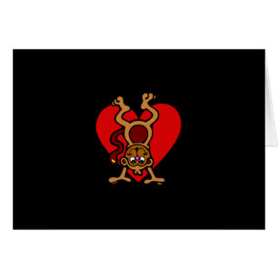 Cartão Amor do macaco