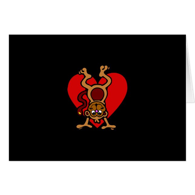 Cartão Amor do macaco (Frente horizontal)