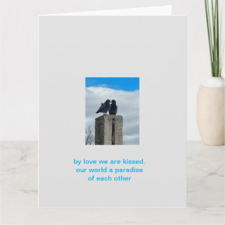 Cartão amor do pombo