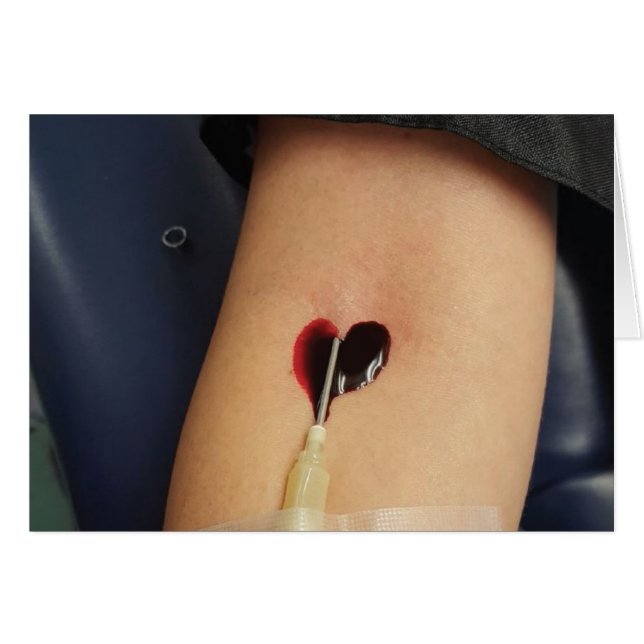 Cartão Amor do sangramento (Frente Horizontal)