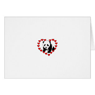 Cartão Amor do urso de panda