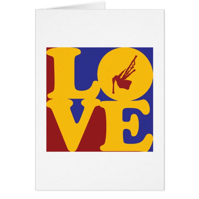 Cartão Amor dos Bagpipes (Frente)