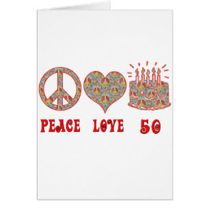Cartão Amor e 50 da paz