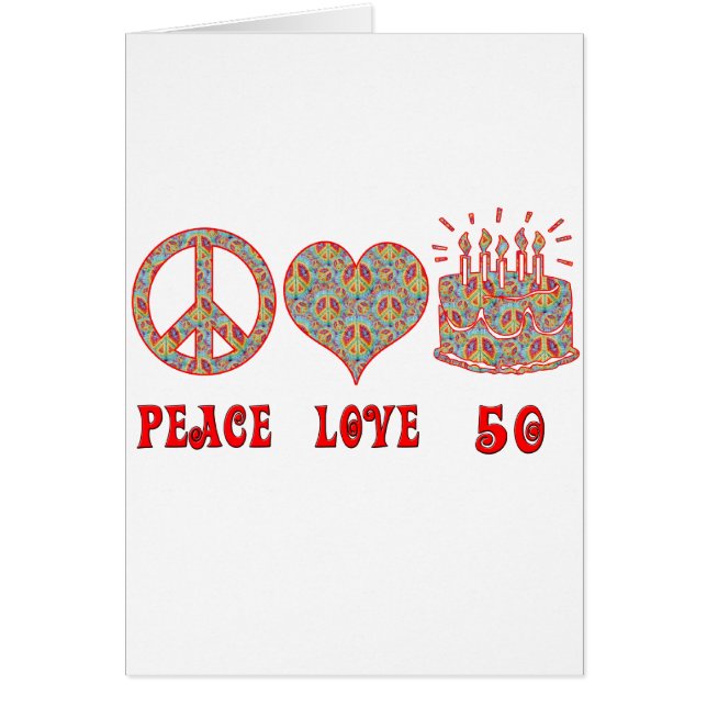 Cartão Amor e 50 da paz (Frente)