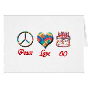 Cartão Amor e 60 da paz