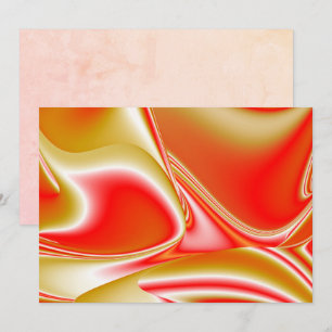 Cartão Amor e Abstrato 3D Rainbowart Dourado