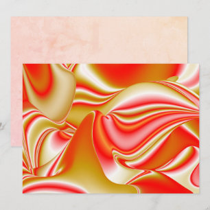 Cartão Amor e Abstrato 3D Rainbowart Dourado