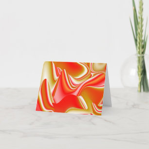 Cartão Amor e Abstrato 3D Rainbowart Dourado