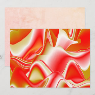 Cartão Amor e Abstrato 3D Rainbowart Dourado