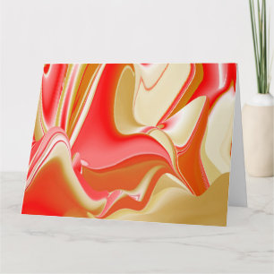 Cartão Amor e Abstrato 3D Rainbowart Dourado