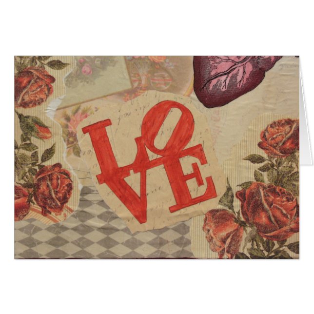 Cartão Amor e Corações (Frente Horizontal)
