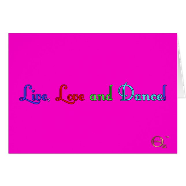 Cartão Amor e dança vivos (Frente horizontal)