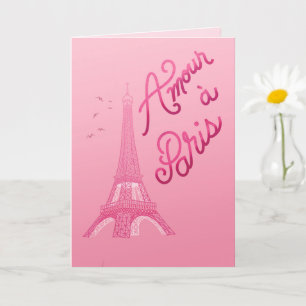 Cartão Amor em Paris - Amor em Paris Idioma Francês