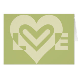 Cartão Amor em Sage Green