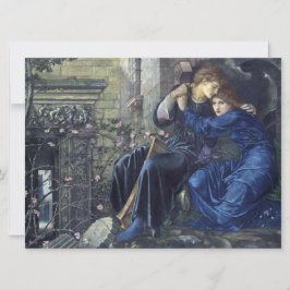 Cartão Amor entre as ruínas (por Edward Burne-Jones)